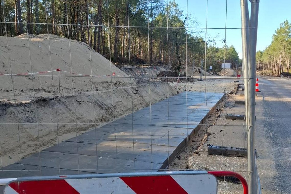Chantier clôturé en Gironde lors d'une mission MAGENGARD